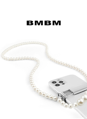 Bmbm安妮公主斜挎包手机炼珍珠珠金属手机夹斜挎包手机夹珍珠手机