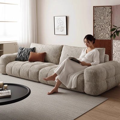 可拆洗调节靠背雪尼尔布艺沙发