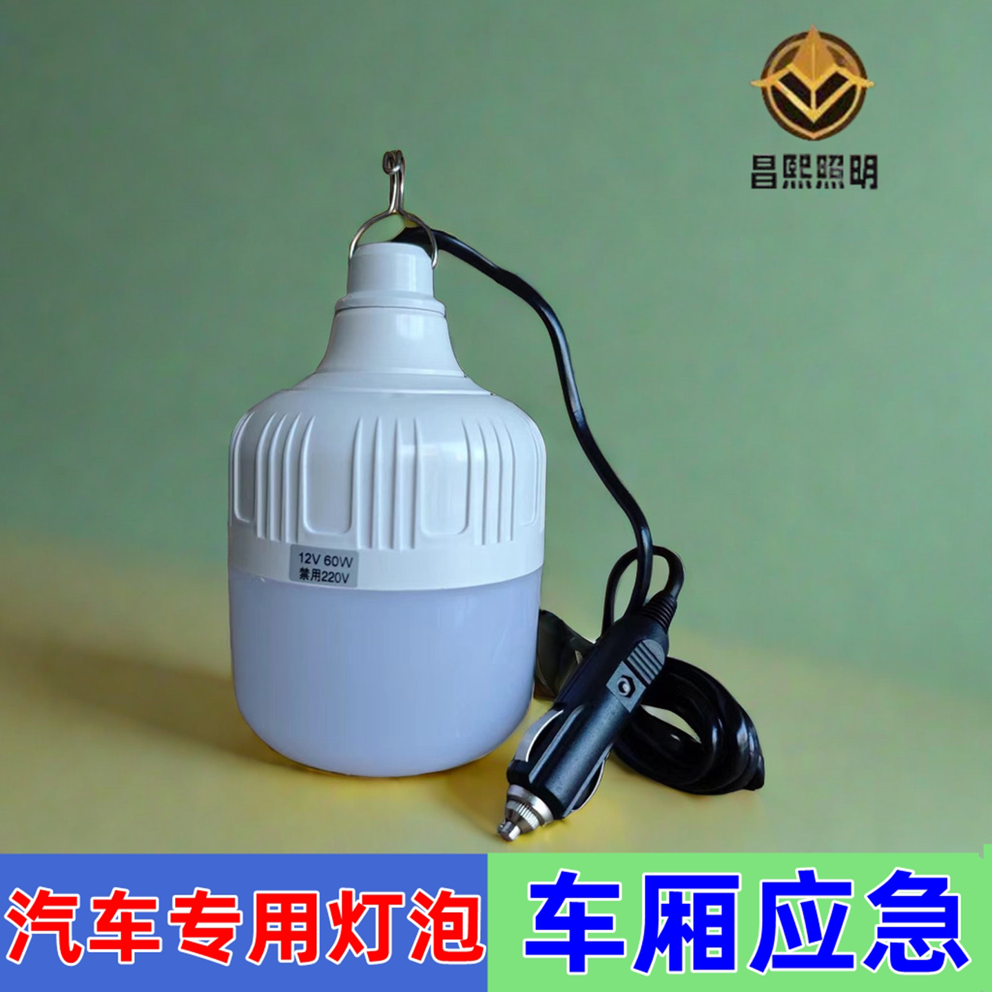 12V24V点烟器插头车载照明灯LED灯泡汽车室照明夜市摆摊灯管带线图片