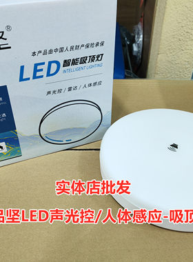 品坚声光控人体感应吸顶灯