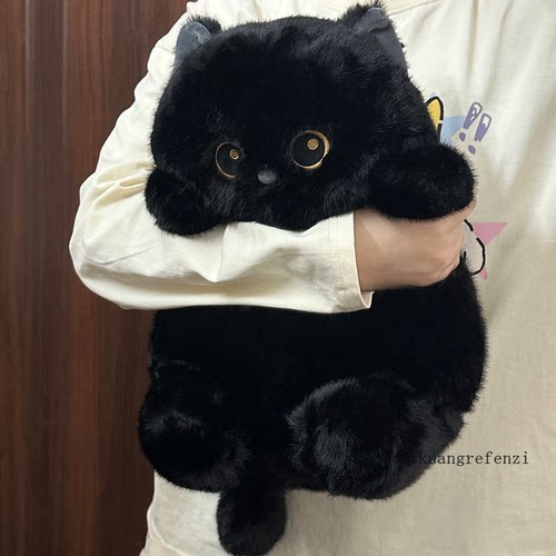 正版仿真玄猫咪玩偶黑猫公仔礼物