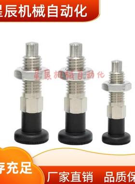 SXPKF 6 8 8L 10 10L 12 12L 16 16L旋钮柱塞 细牙不锈钢复位平头