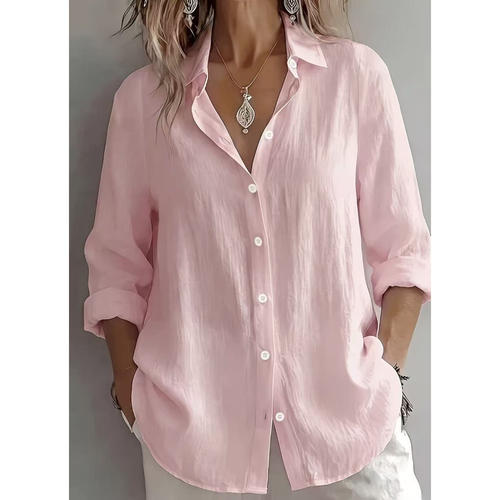 Women's collar long sleeved casual shirt 翻领长袖休闲衬衫