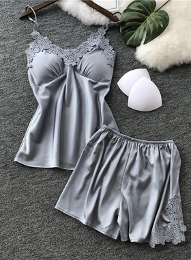 Two Piece Summer Lace Homewear Ladies Underwear  蕾丝女内衣