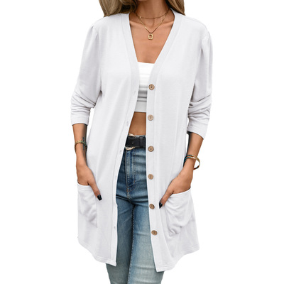 Women's long sleeved button up cardigan  女士长袖纽扣开衫