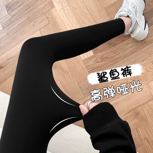 提臀透气紧身收腹瑜伽打底裤 鲨鱼裤 高腰大码 女外穿春夏薄款 芭比裤