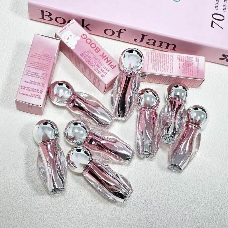 粉珠小灯泡!滋润唇部精华水光镜面唇釉不沾杯唇蜜不掉色学生素颜