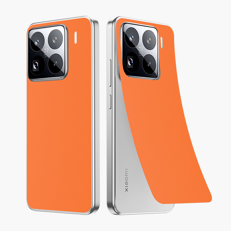 适用小米15素皮膜个性原机小米15Pro素皮背膜小米15ultra手机后盖后盖保护膜手机膜