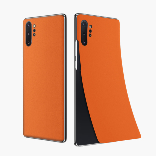 适用三星note10+素皮后膜note10原机素皮材质手机背膜note8/note9防指纹手机后盖素皮贴膜