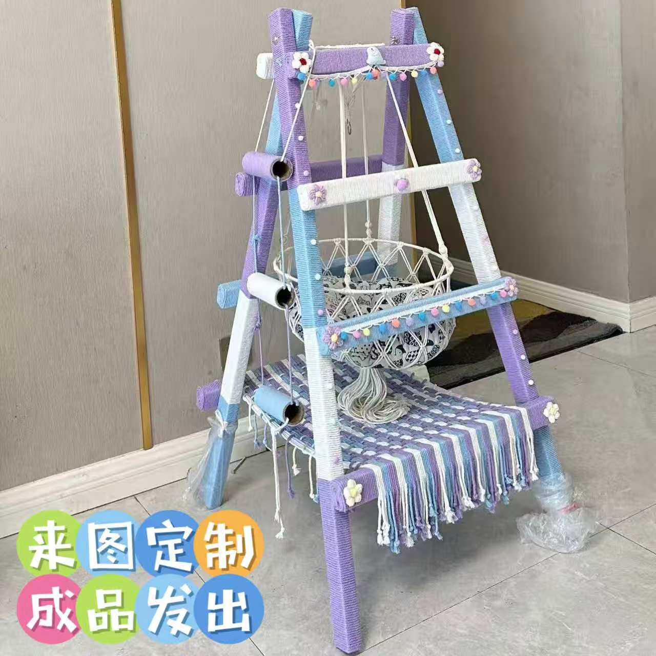一体立式多层通天柱猫爬架免安装图片