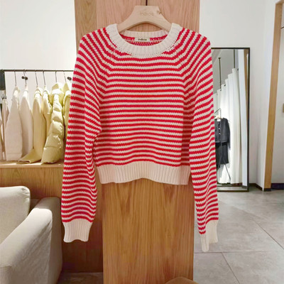 indicia6A402MS058N专柜正品标记女装春休闲条纹针织衫吊牌价639