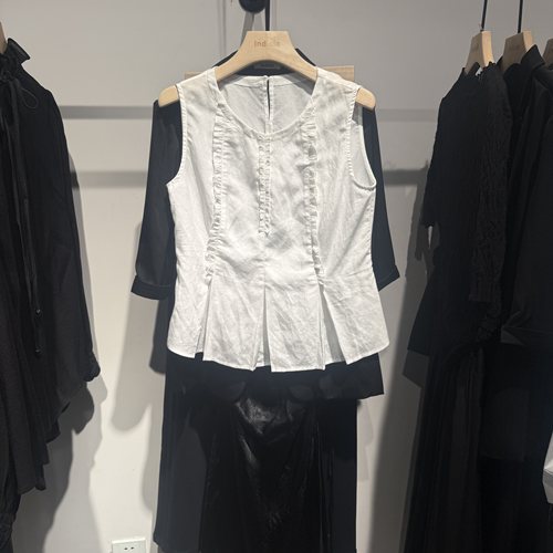 the indiciaL2B6SY084专柜正品标记女装上衣气质无袖吊牌价539