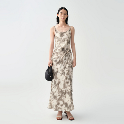 indiciaF2B5LQ153F专柜正品标记女装度假印花气质吊带裙吊牌价889