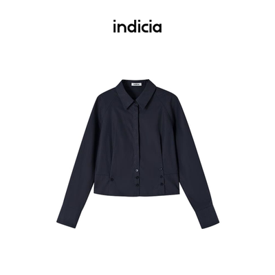 indiciaF2A5CS075N专柜正品标记女装短款衬衫上衣吊牌价599