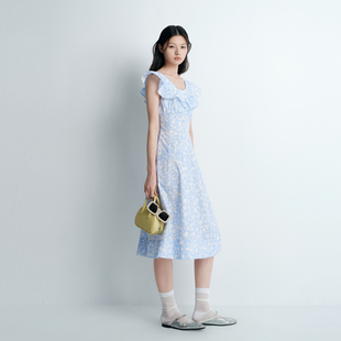 indiciatheL2B5LQ111专柜正品 荷叶边碎花连衣裙吊牌价869 标记女装