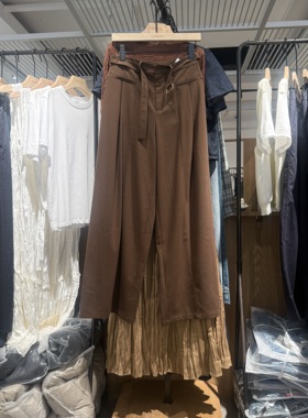 indiciaF2C4KZ442C专柜正品标记女装宽松时尚阔腿休闲裤吊牌价639