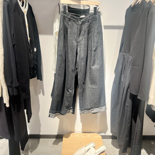 IndiciaF2C4NK438F专柜正品标记复古宽松垂感阔腿牛仔裤吊牌价789