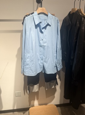 indiciaF2B5CS191N专柜正品标记女装蓝色通勤衬衫上衣吊牌价799