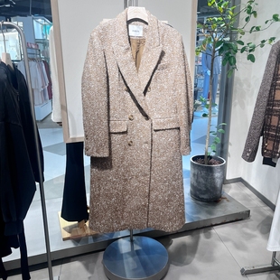 Indicia5D311DY597F专柜正品标记女装气质大衣中长款吊牌价2289