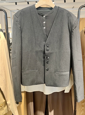 indiciaL2C4WT135专柜正品标记女装v领西服设计感通勤吊牌价1089