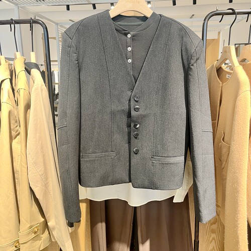 indiciaL2C4WT135专柜正品标记女装v领西服设计感通勤吊牌价1089