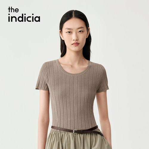 indiciaF2C5TZ370F专柜正品标记女装拼接显瘦气质连衣裙吊牌价889