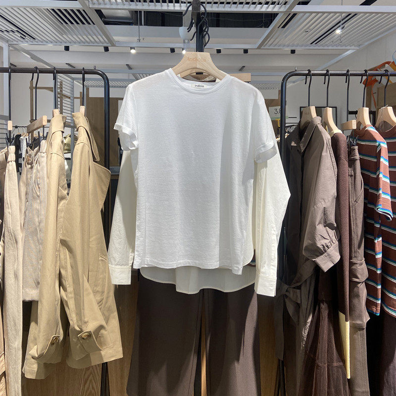 Indicia6B404TX216C专柜正品标记女装天丝短袖T恤通勤吊牌价389