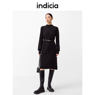 indicia4D210LQ407专柜正品标记女装羊毛气质针织连衣裙吊牌价899