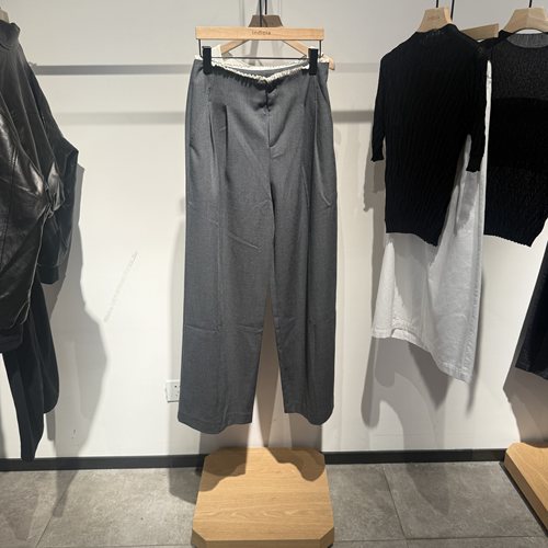 indiciaF2C5KZ399C专柜正品标记女装垂感阔腿西装裤吊牌价689