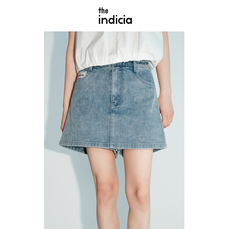 theindiciaD6B406DK099专柜正品标记女装牛仔裙裤短裤吊牌价539