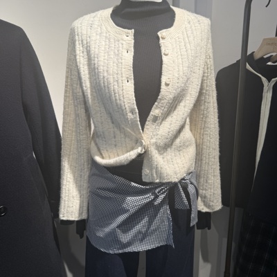 indiciaF2A5KS058N专柜正品标记女装百搭绵羊毛针织开衫吊牌价769