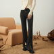 时尚 秋季 修身 indicia标记女装 显瘦高腰牛仔裤 微喇开叉D4C206NK265
