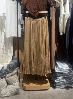 IndiciaF2C4QZ481C专柜正品标记女装百褶半身a字裙吊牌价599