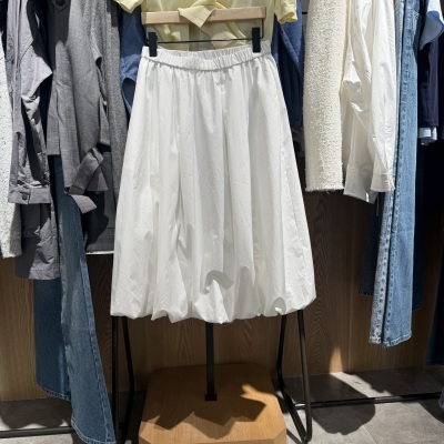 indiciaF2B6QZ125C专柜正品标记女装百搭白色花苞半身裙吊牌价589