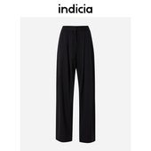 羊毛直筒休闲裤 indicia4D212KZ519专柜正品 标记女装 吊牌价1089