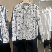 秋款 indicia5C307SY364专柜正品 标记女装 通勤印花上衣吊牌价499