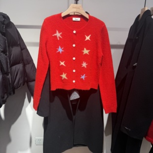 indiciatheL2A6KS020专柜正品标记女装红色圣诞年味毛衣吊牌价839