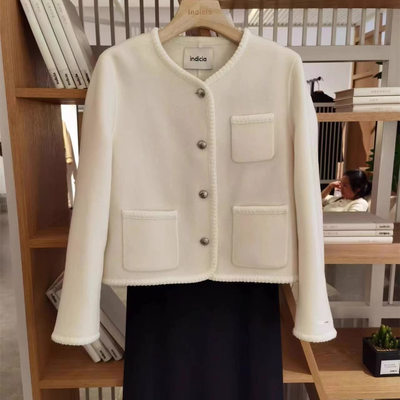 indicia5D310DY502C-1专柜正品标记女装羊毛小香风短外套吊牌1789