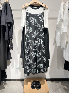 indicia6A402LQ123N专柜正品标记女装春花卉吊带连衣裙吊牌价689