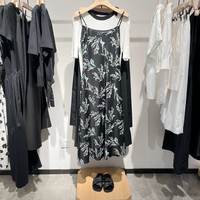 indicia6A402LQ123N专柜正品标记女装春花卉吊带连衣裙吊牌价689