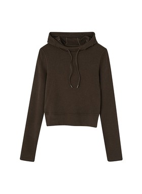 indiciaF2D4WY793F专柜正品标记女装短款宽松卫衣连帽抽绳吊牌599