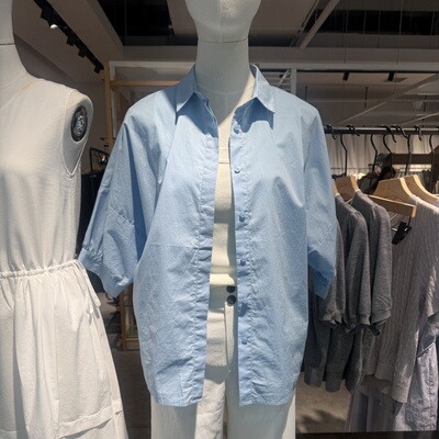 Indicia6B404CS215N专柜正品标记女装衬衫通勤短袖吊牌价599