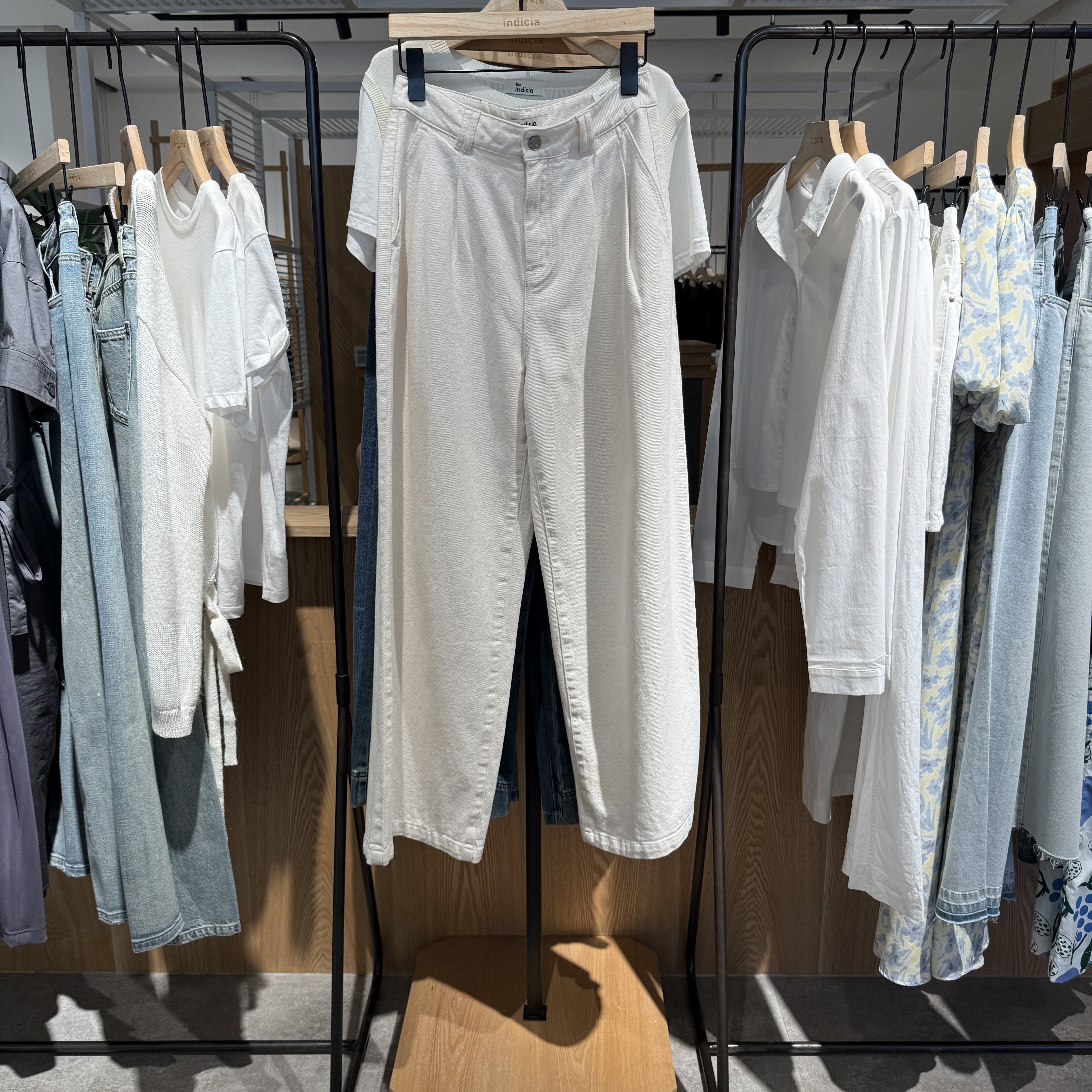 indiciaF2A5NK011C专柜正品标记女装简约阔腿牛仔裤吊牌价589