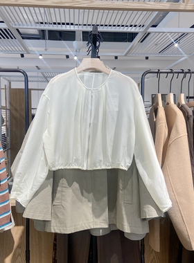 Indicia6B406WT333C专柜正品标记女装真丝混纺圆领外套吊牌价789