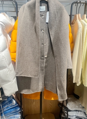 indiciatheL2D4DY210专柜正品标记女绵羊毛围巾领大衣吊牌价1889