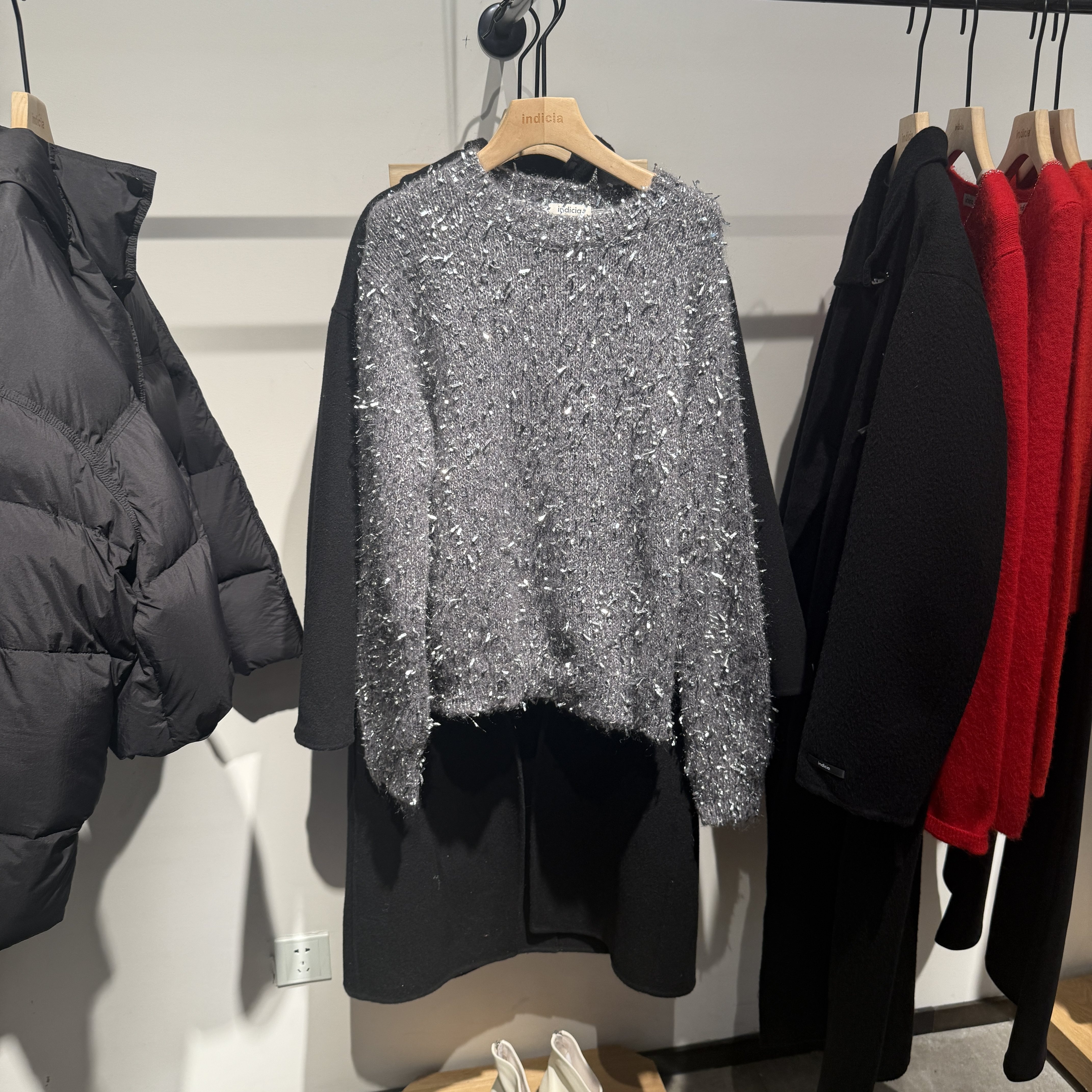 indiciaF2A5ZZ008F专柜正品标记女装针织衫气质套头毛衣吊牌价889