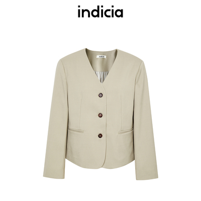 indicia5A303WT106专柜正品标记女装春西装外套V领上衣吊牌价1389