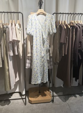 indicia6B406LQ402C专柜标记女装印花连衣裙吊牌价1589