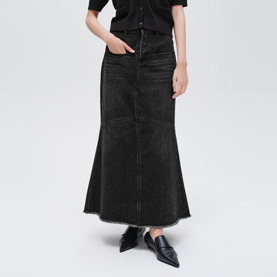 indiciaL2C4QZ121专柜正品标记女装显瘦牛仔鱼尾半身裙吊牌价599