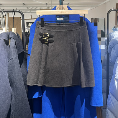 indicia4D212QZ581专柜正品标记女装冬款百褶短裙气质吊牌价989